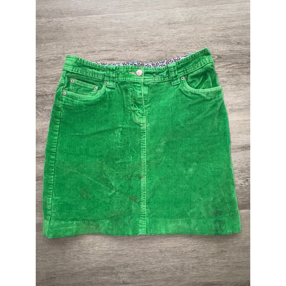 Boden Women's Green Corduroy Mini Skirt, 10R